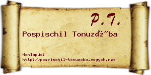 Pospischil Tonuzóba névjegykártya